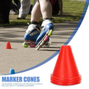 10x Marker Cones Roller Skating Football Soccer Training Equipment (Red) Newly