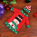 Christmas Wine Bottle Cover Champagne Bottle Decorative Hat Set (Snowman)