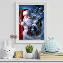 5D DIY Diamond Painting Kits Full Round Drill Santa And Elk Wall Decor (A5674)