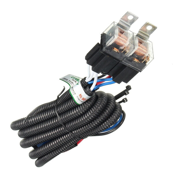 12V H4 Negative-Switched LED Headlight/Lamp Bulb Relay Wiring Harness Plug Kit