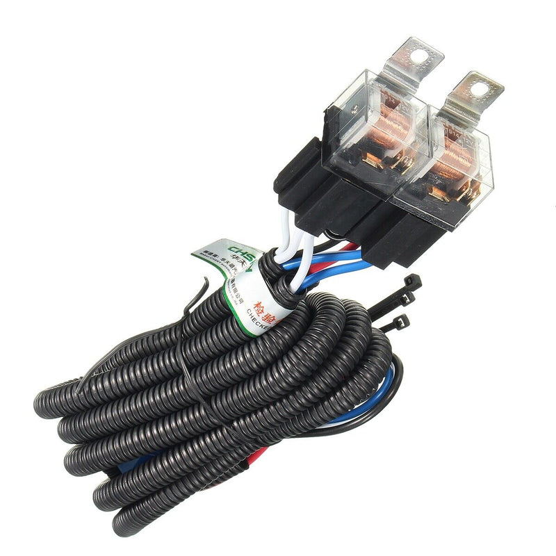 12V H4 Negative-Switched LED Headlight/Lamp Bulb Relay Wiring Harness Plug Kit