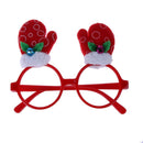 Funny Christmas Present Red Gloves Glasses Christmas Party Makeup Props