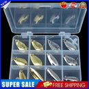 12pcs/box Metal Spoon Fishing Lures Hard Baits Jigs Freshwater Fishing Tools
