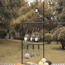 #A Shine Trip Folding Camping Hanging Rack Shelf Light Holder Clothes Storage