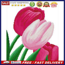 Red Flowers Rhinestone Picture Full Round Drill Diamond Painting Home Decor
