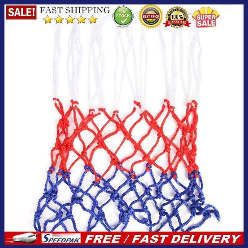 2 X All-Weather Basketball Net Red+White+Blue Tri-Color Basketball Hoop Net