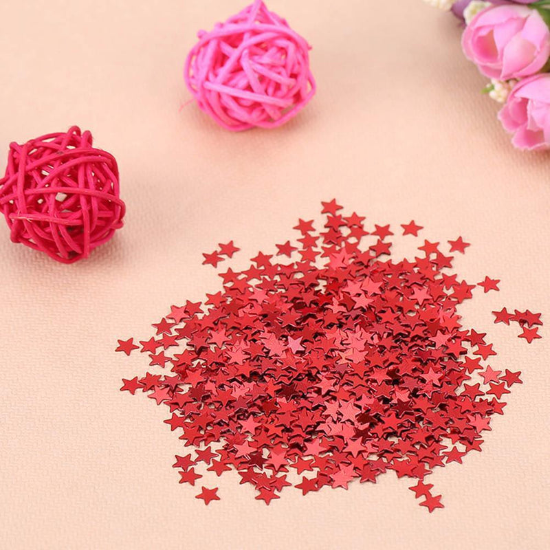 6000pcs Star Table Confetti Sprinkles Birthday Wedding Party Decor(Red)