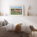 DIY Mosaic Rhinestone Drawing Village Cow Full Drill Diamond Painting Home Decor