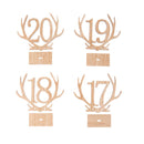 20pcs 1-20 Wooden Table Number Holder for Wedding Decoration Party Seat