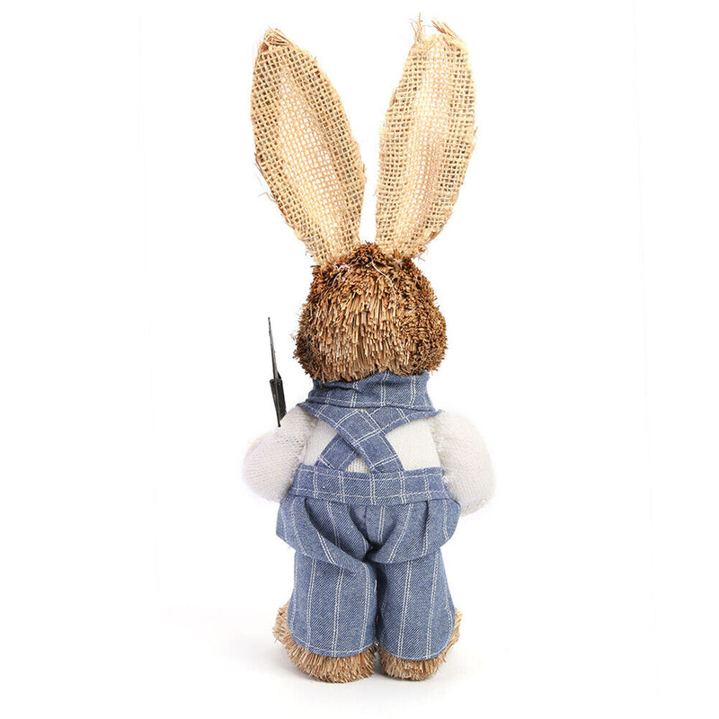 Easter Bunny Ornaments Cute Straw Simulation Rabbit Photography Props (E) Newly