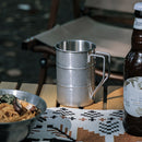 Industrial Style Outdoor Stainless Steel Cup, 350 ml, Double Office Water Cup