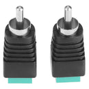 2pcs Speaker Wire Cable to Audio Male RCA Connectors Adapters Jack Plug