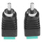 2pcs Speaker Wire Cable to Audio Male RCA Connectors Adapters Jack Plug