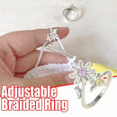 Rotatable Bee Thimble Ring Crown Knitting Loop Crochet Yarn Guides Finger Wear