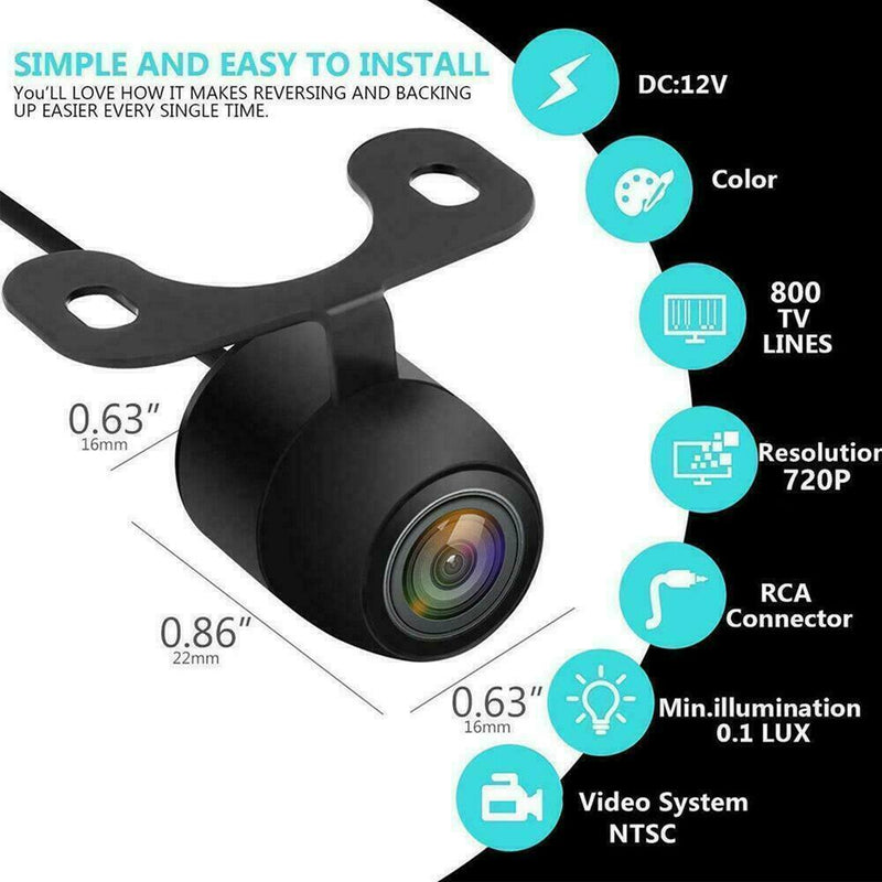 Car Back Up Parking Bullet Camera Rear View Wide Angle Guide ?150mA Vision D2J6
