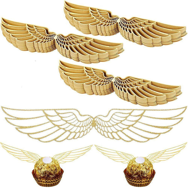 Wings Cake Decor Dessert Toppers Chocolate Decoration Hollowed Wings Toppers