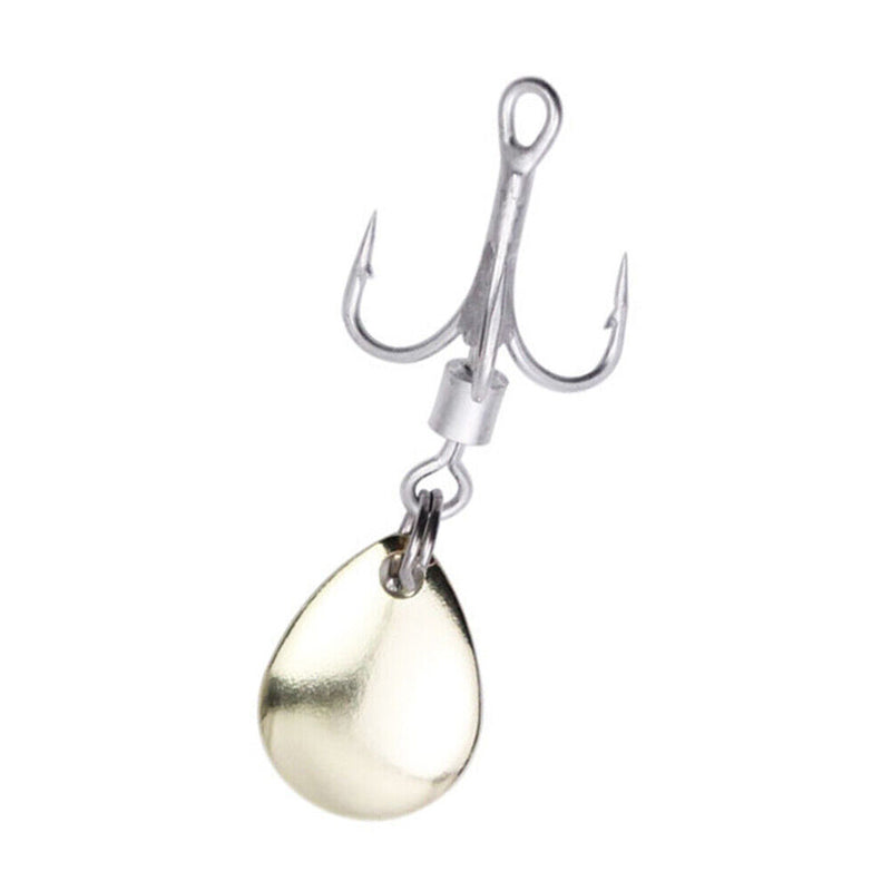 10pcs/Set Metal Barbed Fishing 3-Hooks with Rotating Sequin Fishing Accessori