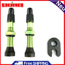 1 Pair 48mm Alloy Stem Presta Valve + Tool for Road Mountain Bike Tubeless Tire