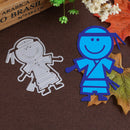 Snowvirtuos Cartoon Boy Metal Cutting Tools Stencil DIY Scrapbook Paper Cart