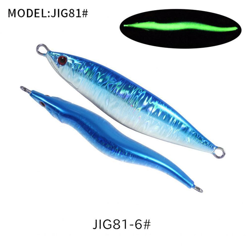 S Shaped Luminous Fishing Lure 12cm 160g Metal Artificial Bait (JIG81-6)
