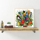 Diamond Full Drawing DIY Drill Round Rhinestone Birds Gathering 5D Painting K