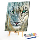 Canvas Painted Oil Paint By Numbers Snow Leopard Wall Art Modern Bedroom Decor