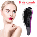 Hair Comb Detangle Hairbrush Massage Brush Curly Styling Tool (Purple)