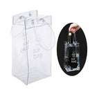 Transparent PVC Ice Bucket with Carry Handle Champagne Bottle Chiller Ice Bag