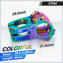 Aluminum Alloy Mountain Bike Riser Stem Ultra-Light Bicycle Stem (Dazzling)