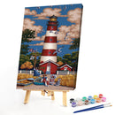 Lighthouse Oil Paint By Numbers Kits DIY Hand Painted Picture for Adults Child