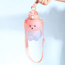 Bear Bottle - 800ml Gradient Large Capacity Water Bottles with Straw and Strap