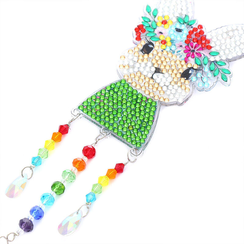 DIY Diamond Painting Light Catcher Hanging Crystal Wind Chime (Rabbit) Newly