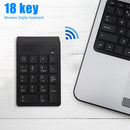 Mini Bluetooth-compatible Numeric Keypad Wireless Number Pad 18 Keys Keyboa