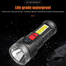 XPG+COB Rechargeable Torch Warning Lantern for Outdoor Camping Hiking Fishi