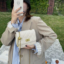 Casual Lattice Pattern Women Messenger Bags Chain Small Square Shoulder Pouch