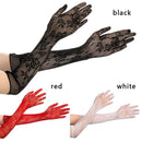 Floral Fancy Dress Gothic Punk Mittens Christmas Halloween Gloves Lace Gloves
