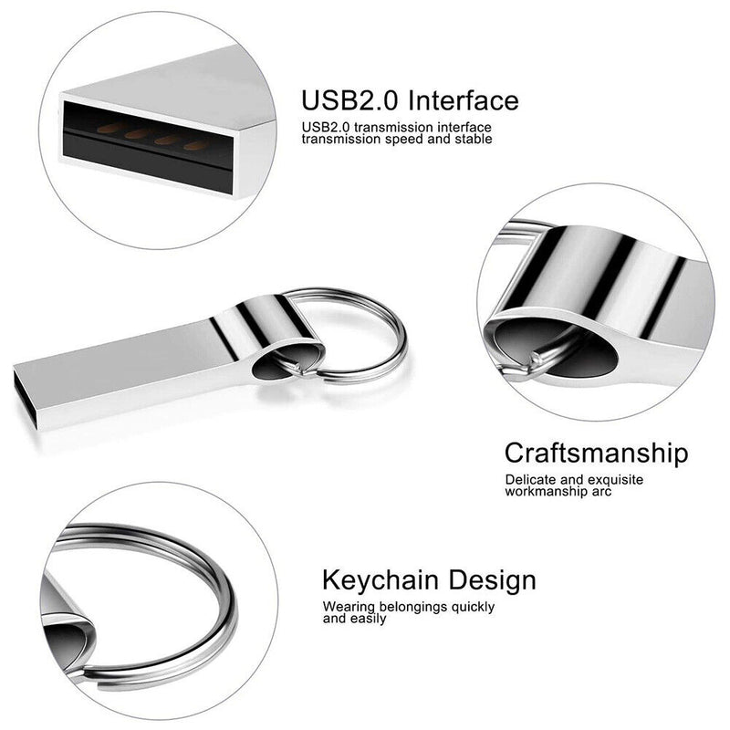 1TB Waterproof USB Flash Drive Portable External Memory Storage Pen Stick