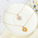 Adjustable Novelty Daisy Flower Necklace Sunflower Necklace Neck Jewelry Collar