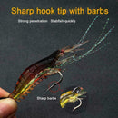 7pcs/set Luminous Fishing Lure Bait Artificial Shrimp Soft Hooks R4Q4 A8P9 T6K4