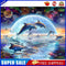 Dolphin Canvas Paint By Numbers Oil Hand Painted Home Decorations (S73)