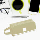 Korean Large Capacity Pencil Case Bags Zipper Solid Stationery Box (Green) Newly