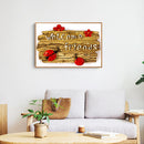 Welcome Friends 5D DIY Full Round Diamond Painting Home Decor Hanging Picture
