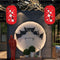 25cm Plum Blossom Lantern Lamp Chinese Long Shaped Cloth Lampion (A)