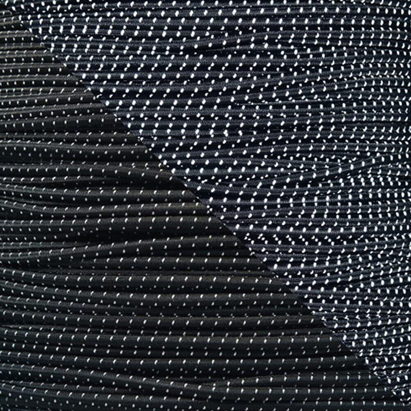 Elastic Reflective Outdoor Camping Tent Rope with Carabiner Hook (Black) Newly