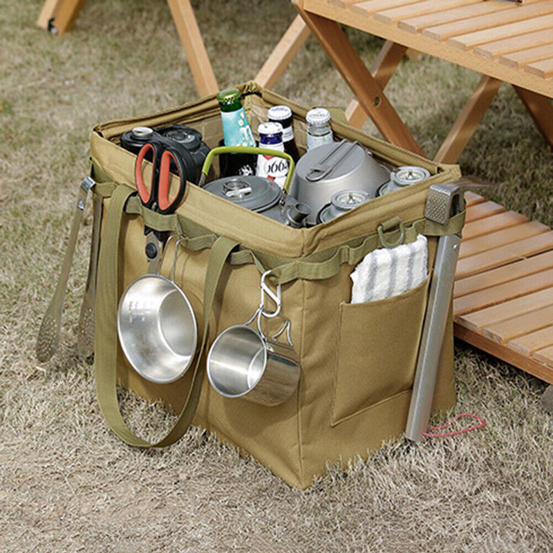Portable Folding Shopping Organizer Firewood Package Camping Tools Storage Bags