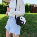 Retro Women Alligator Pattern Crossbody Bag Casual PU Hit Color Mini Round Purse