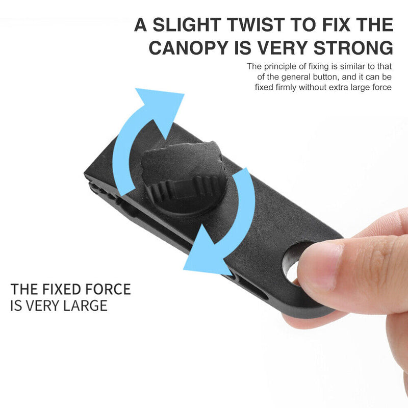 Outdoor Camping Tent Windproof Clamp Survival Tighten Awning Clip Fixed Buckl