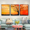 DIY Paint By Number Kit Beautiful Sunset Triptych Acrylic Paint Art Craft Gift