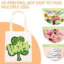 Women Canvas Lucky Leaves Pattern Shoulder Bag Fashion Large Messenger Bag