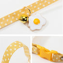 Cute Cat Collar with Bell Adjustable Small Dog Neck Belt Necklace (Egg) Newly